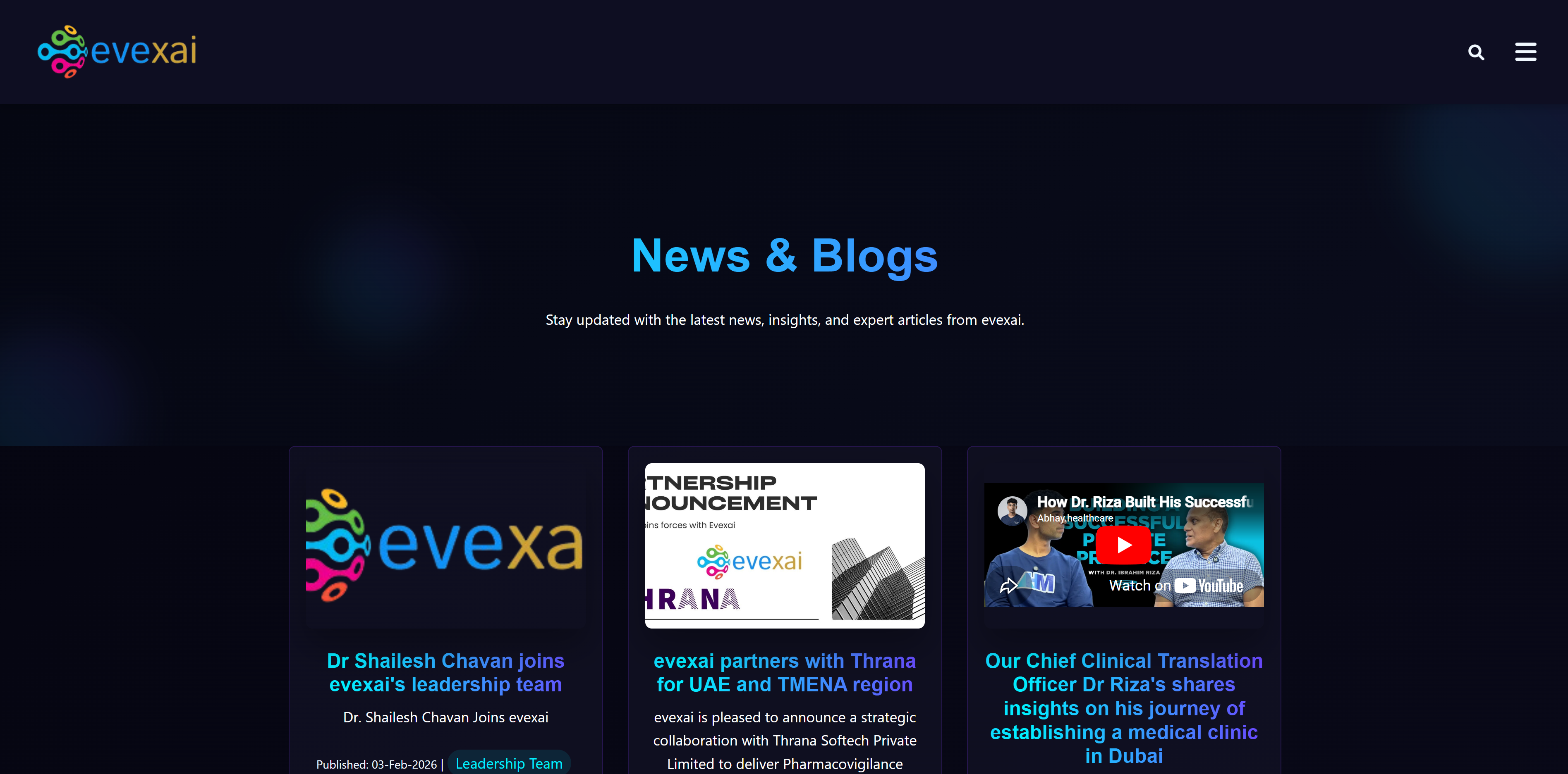 EvexAI Live Site