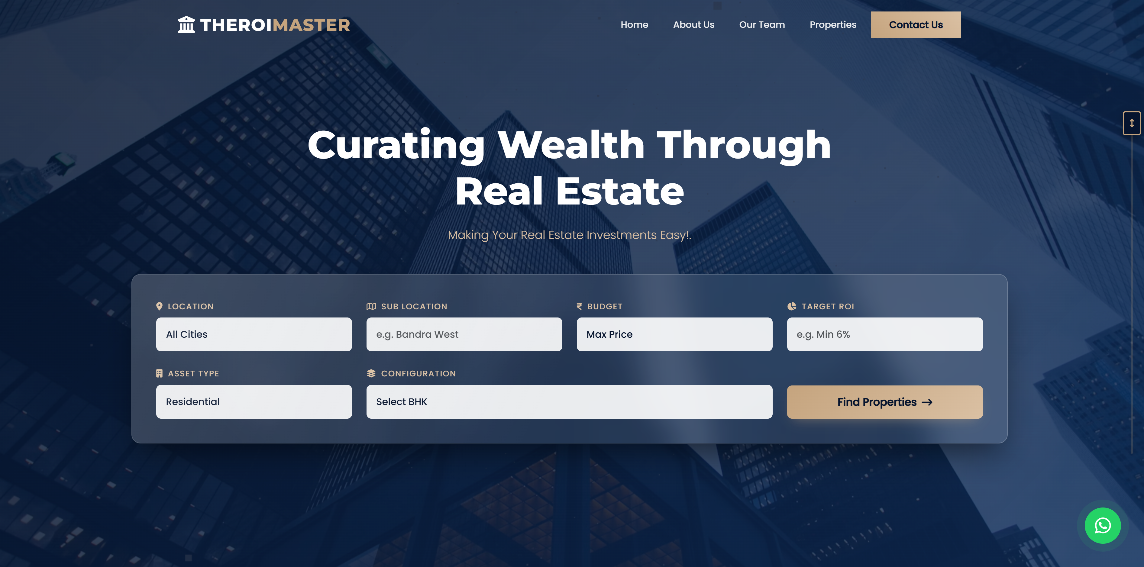 The ROI Master Live Site